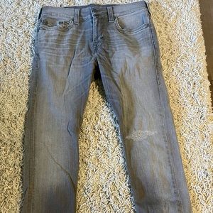 True Religion Grey Jeans. Soft stretch material. 33 waist, 33 length. Rocco